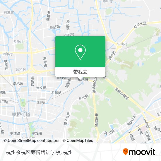 杭州余杭区莱博培训学校地图