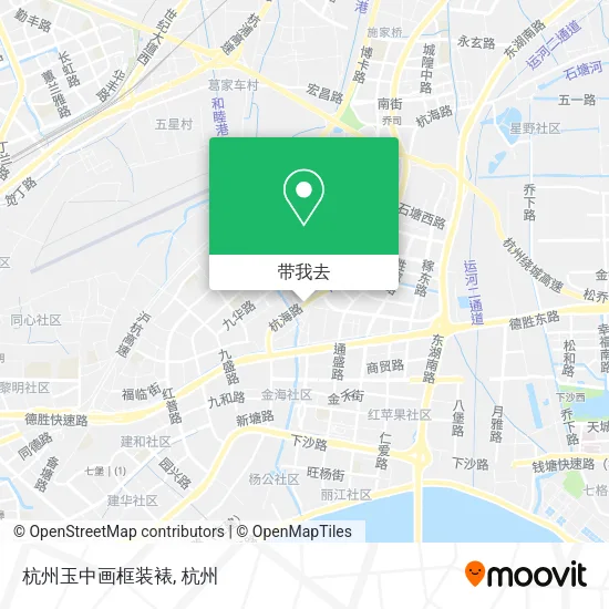 杭州玉中画框装裱地图