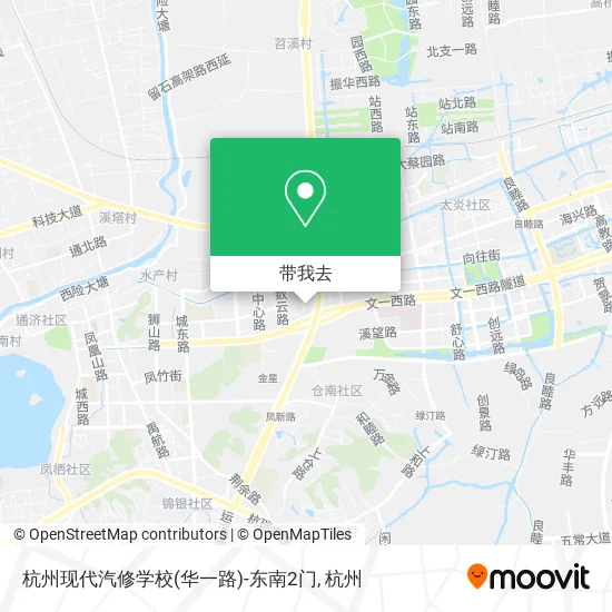 杭州现代汽修学校(华一路)-东南2门地图