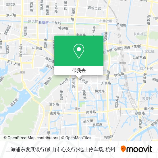 上海浦东发展银行(萧山市心支行)-地上停车场地图
