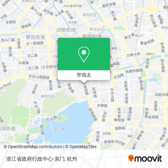 浙江省政府行政中心-东门地图