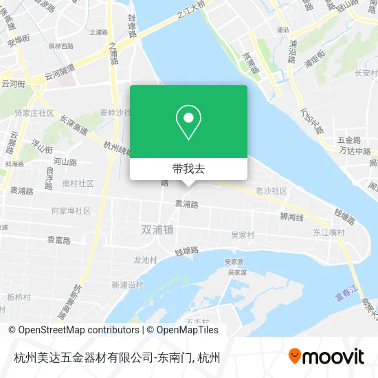 杭州美达五金器材有限公司-东南门地图