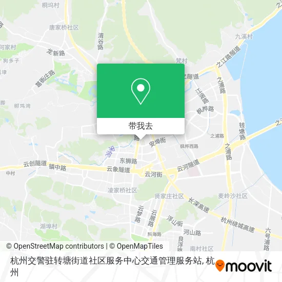 杭州交警驻转塘街道社区服务中心交通管理服务站地图