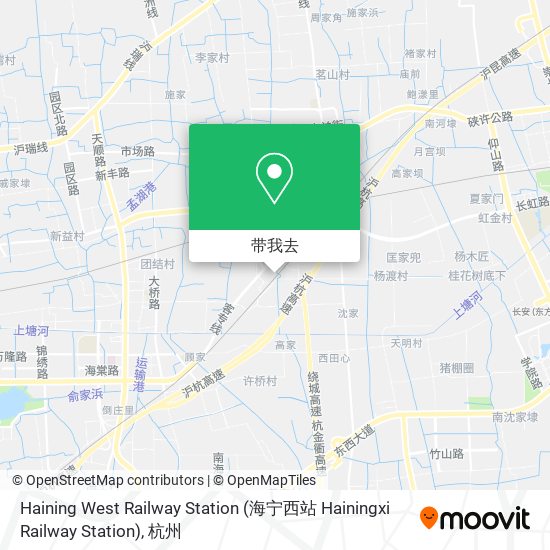 Haining West Railway Station (海宁西站 Hainingxi Railway Station)地图