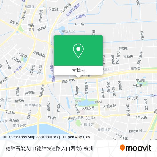 德胜高架入口(德胜快速路入口西向)地图