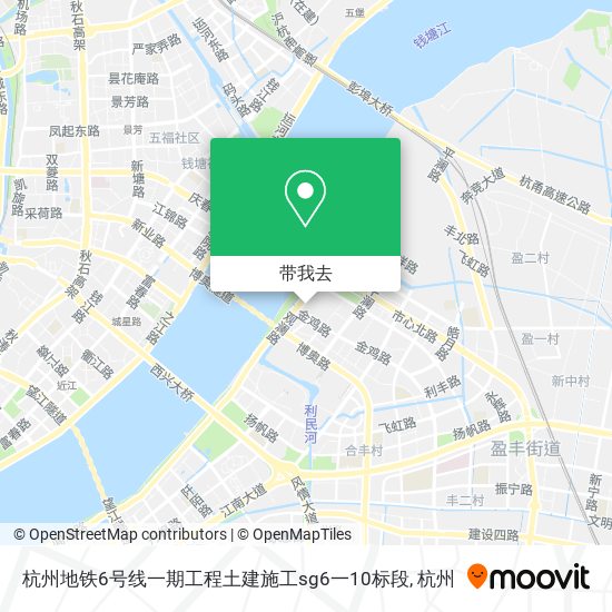 杭州地铁6号线一期工程土建施工sg6一10标段地图