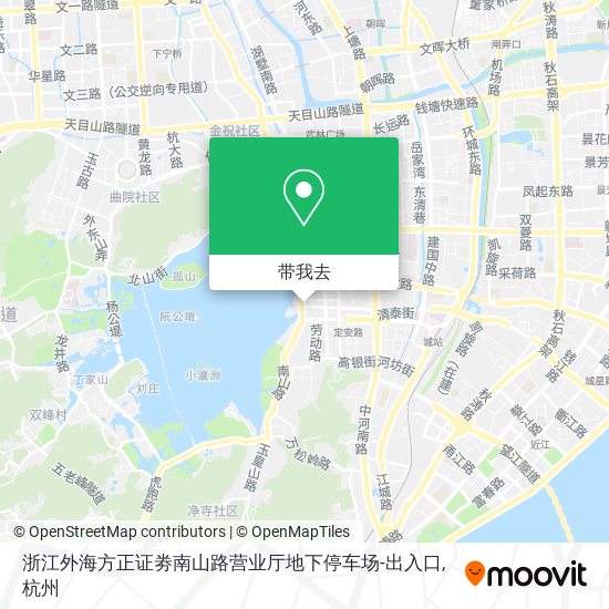 浙江外海方正证劵南山路营业厅地下停车场-出入口地图