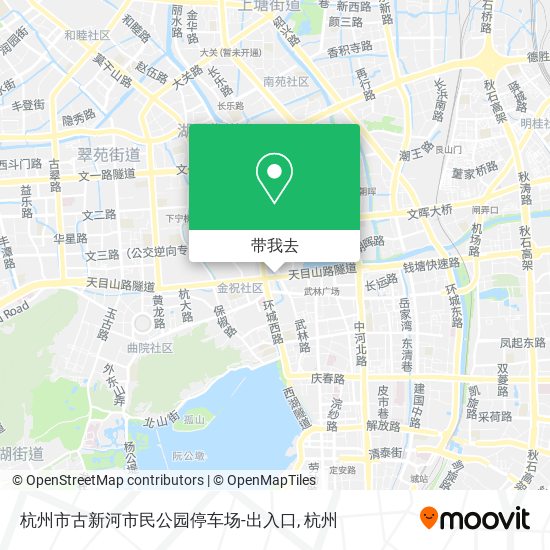 杭州市古新河市民公园停车场-出入口地图