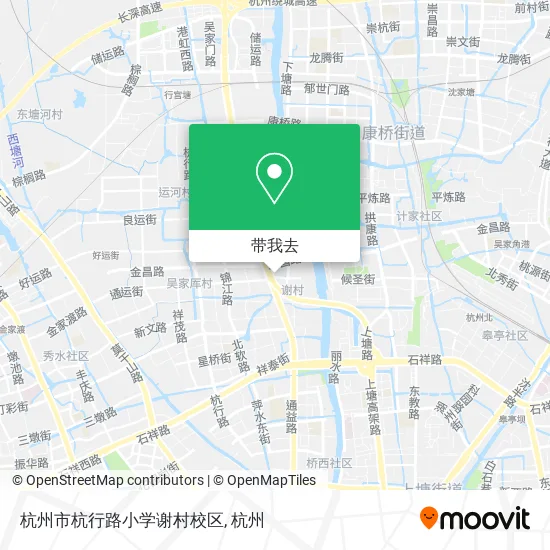 杭州市杭行路小学谢村校区地图