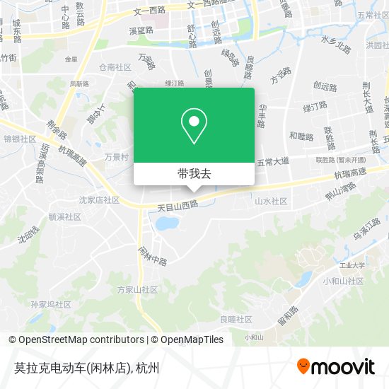 莫拉克电动车(闲林店)地图