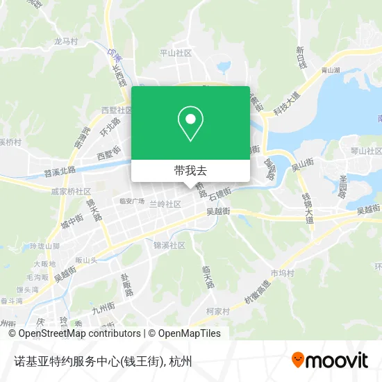诺基亚特约服务中心(钱王街)地图