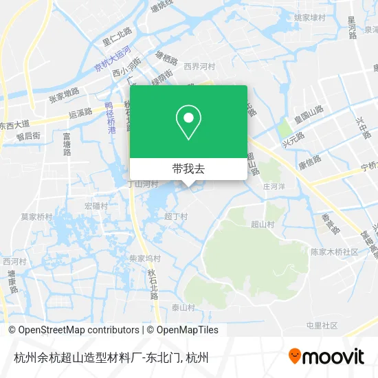 杭州余杭超山造型材料厂-东北门地图