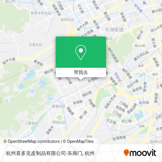 杭州喜多见皮制品有限公司-东南门地图