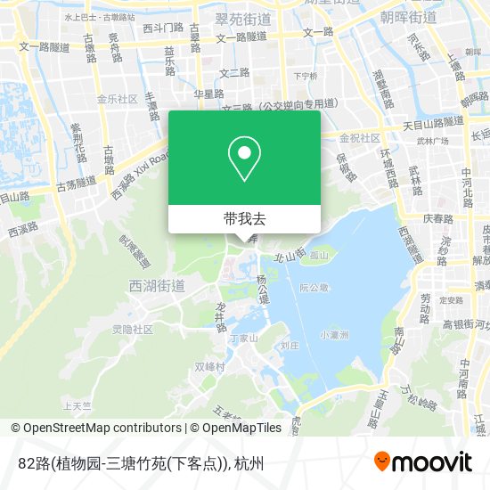 82路(植物园-三塘竹苑(下客点))地图