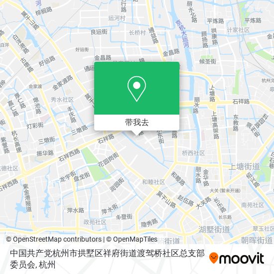 中国共产党杭州市拱墅区祥府街道渡驾桥社区总支部委员会地图