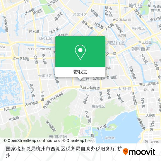 国家税务总局杭州市西湖区税务局自助办税服务厅地图