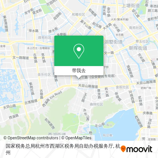 国家税务总局杭州市西湖区税务局自助办税服务厅地图