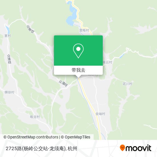 2725路(杨岭公交站-龙须庵)地图