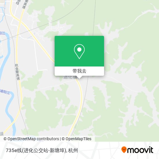 735e线(进化公交站-新塘埠)地图