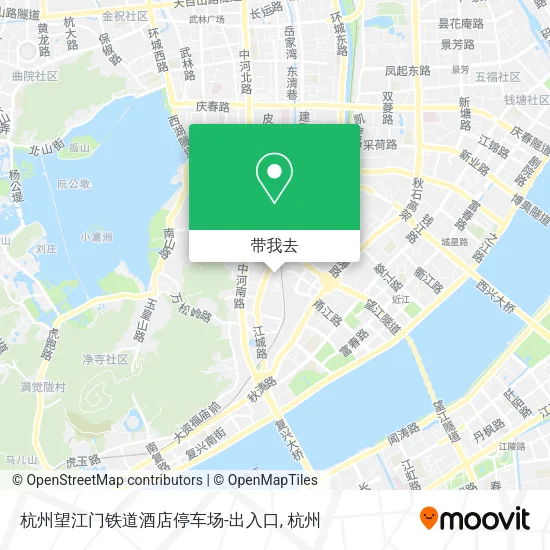 杭州望江门铁道酒店停车场-出入口地图