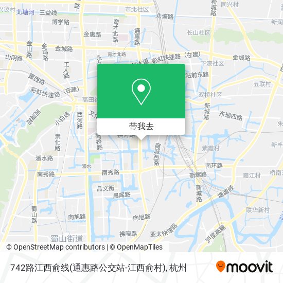 742路江西俞线(通惠路公交站-江西俞村)地图