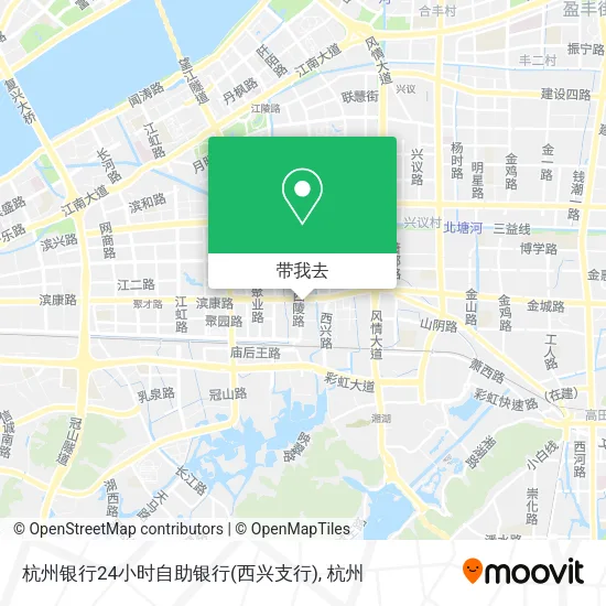 杭州银行24小时自助银行(西兴支行)地图