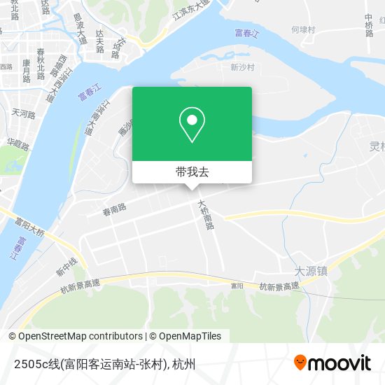 2505c线(富阳客运南站-张村)地图