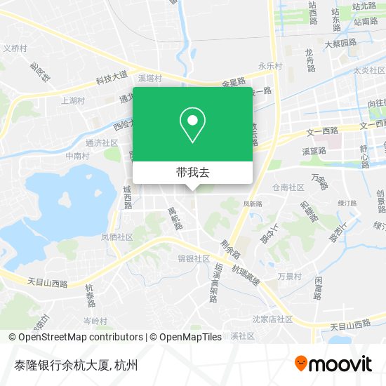 泰隆银行余杭大厦地图