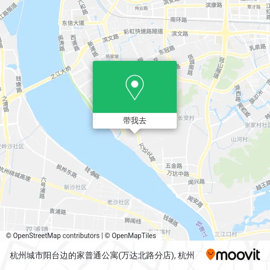 杭州城市阳台边的家普通公寓(万达北路分店)地图