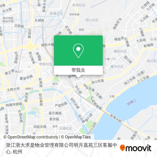 浙江浙大求是物业管理有限公司明月嘉苑三区客服中心地图