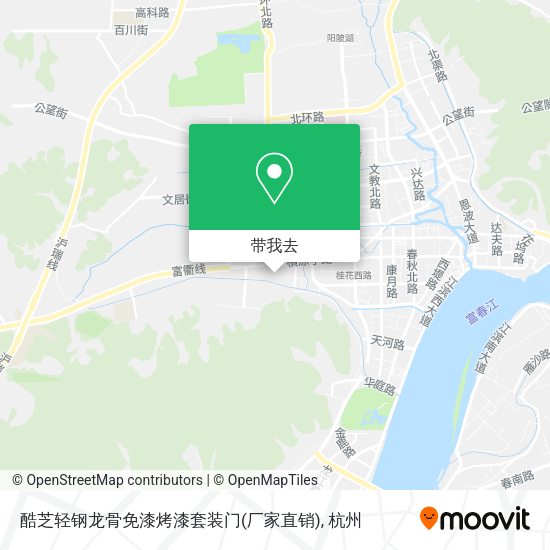 酷芝轻钢龙骨免漆烤漆套装门(厂家直销)地图