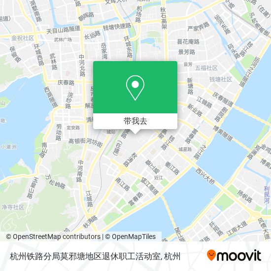杭州铁路分局莫邪塘地区退休职工活动室地图