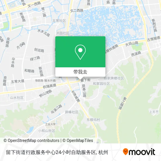 留下街道行政服务中心24小时自助服务区地图