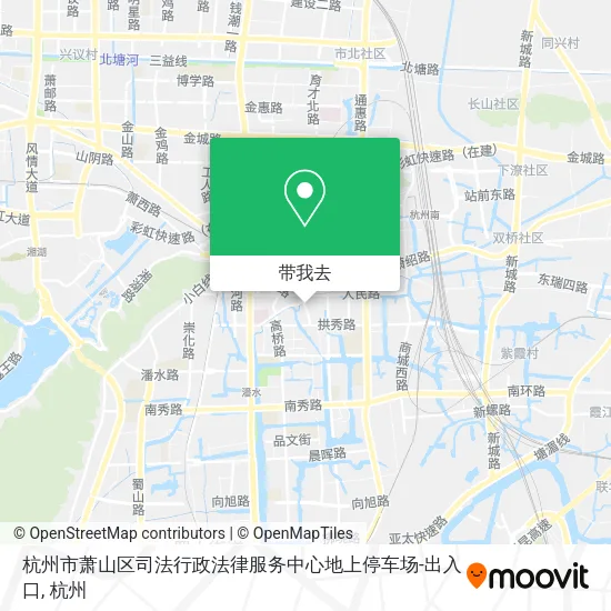 杭州市萧山区司法行政法律服务中心地上停车场-出入口地图