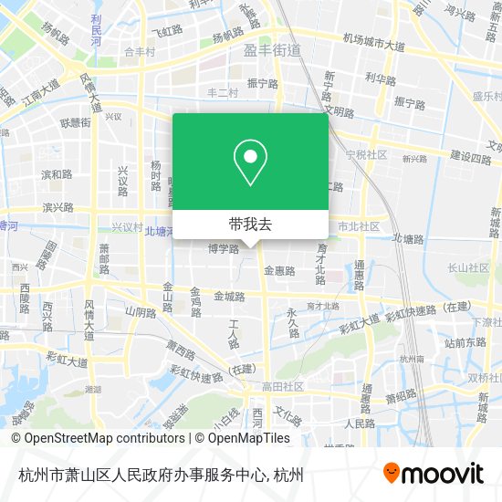 杭州市萧山区人民政府办事服务中心地图