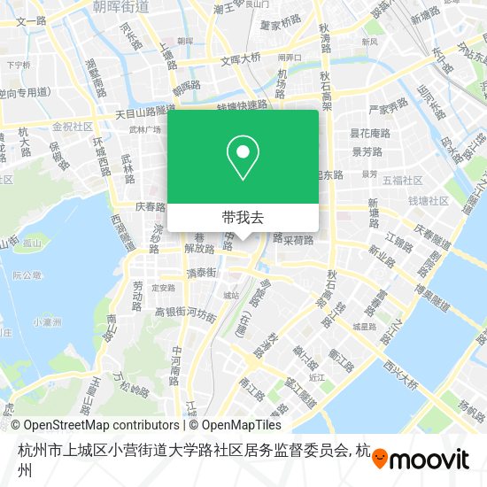 杭州市上城区小营街道大学路社区居务监督委员会地图