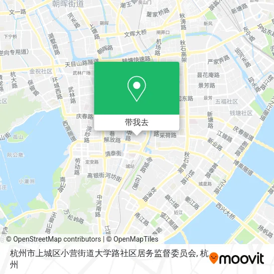 杭州市上城区小营街道大学路社区居务监督委员会地图