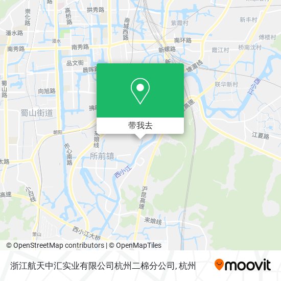 浙江航天中汇实业有限公司杭州二棉分公司地图