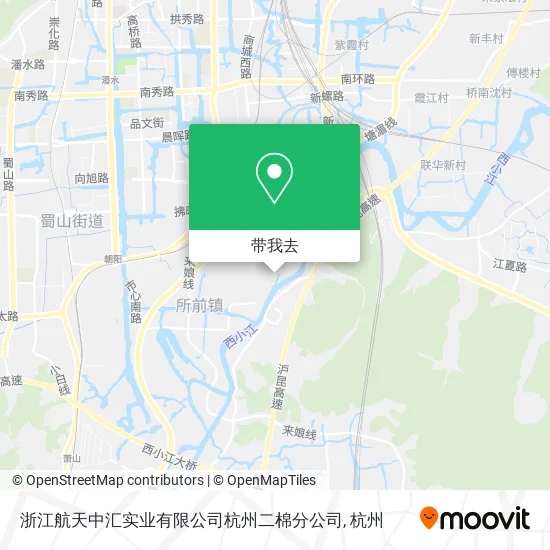 浙江航天中汇实业有限公司杭州二棉分公司地图