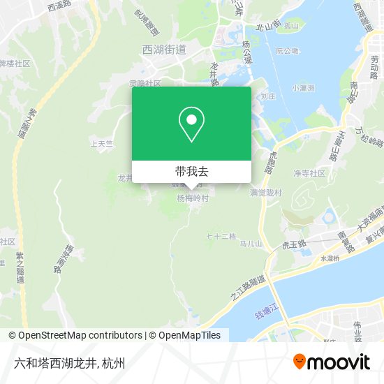 六和塔西湖龙井地图