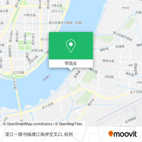 里江一路与钱塘江南岸交叉口地图