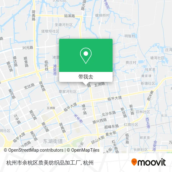 杭州市余杭区质美纺织品加工厂地图