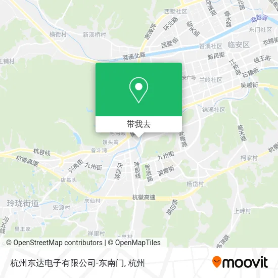 杭州东达电子有限公司-东南门地图