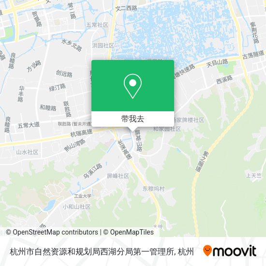 杭州市自然资源和规划局西湖分局第一管理所地图