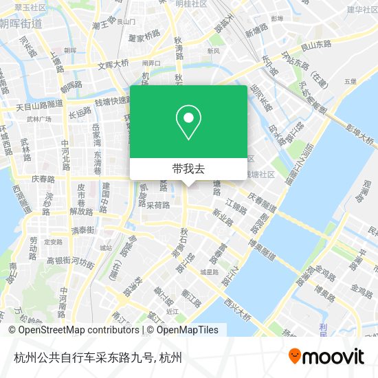 杭州公共自行车采东路九号地图