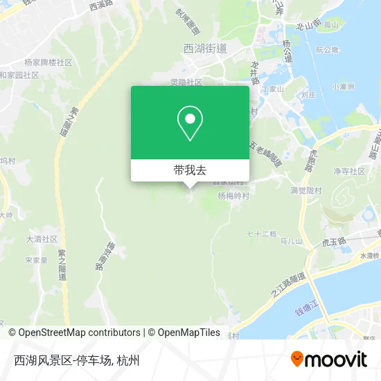 西湖风景区-停车场地图