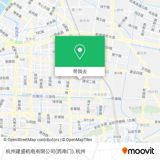 杭州建盛机电有限公司(西南门)地图