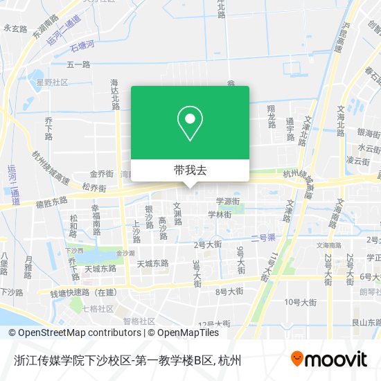 浙江传媒学院下沙校区-第一教学楼B区地图