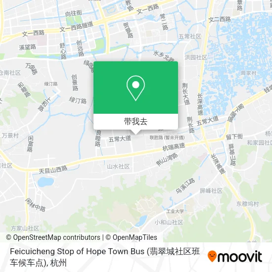 Feicuicheng Stop of Hope Town Bus (翡翠城社区班车候车点)地图