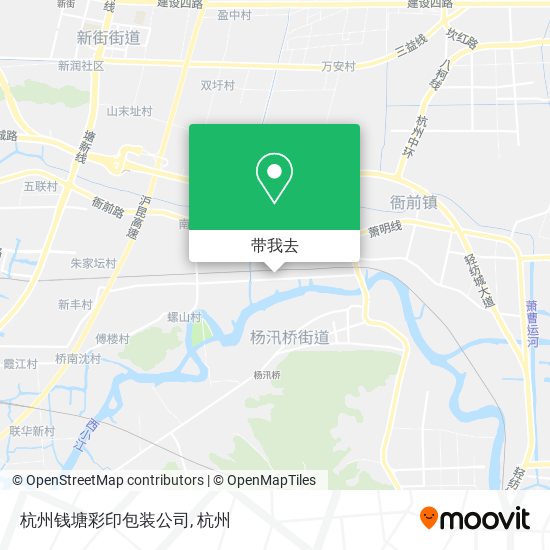杭州钱塘彩印包装公司地图